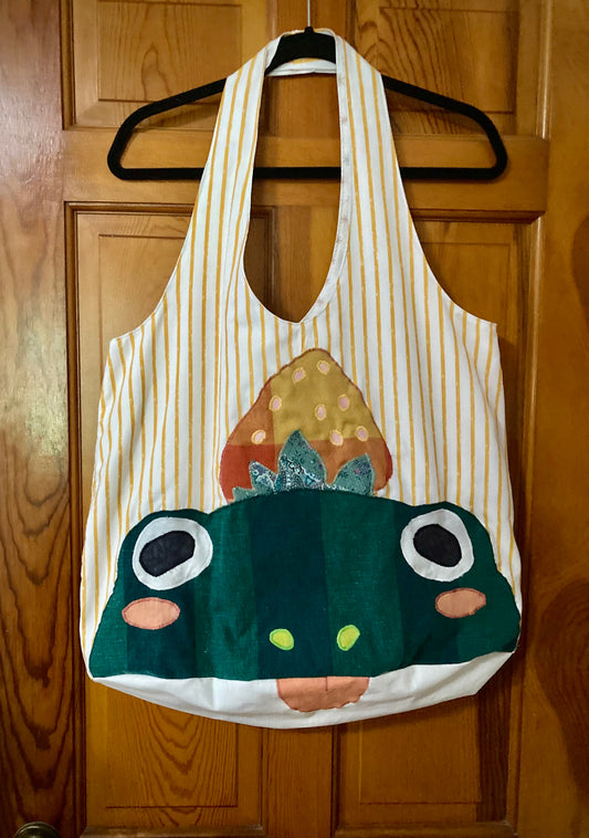 Plaid Berry Frog Tote