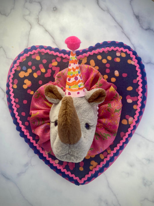 Spike Rhino Beanie Plush Taxidermy