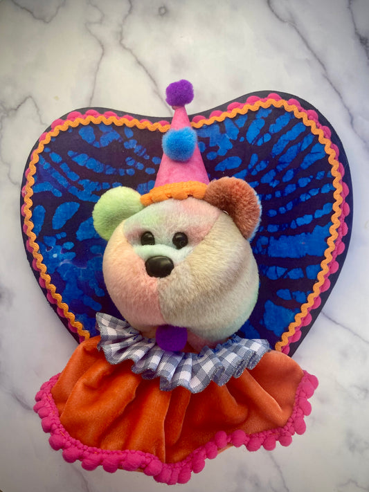 Peace Beanie Bear Plush Taxidermy